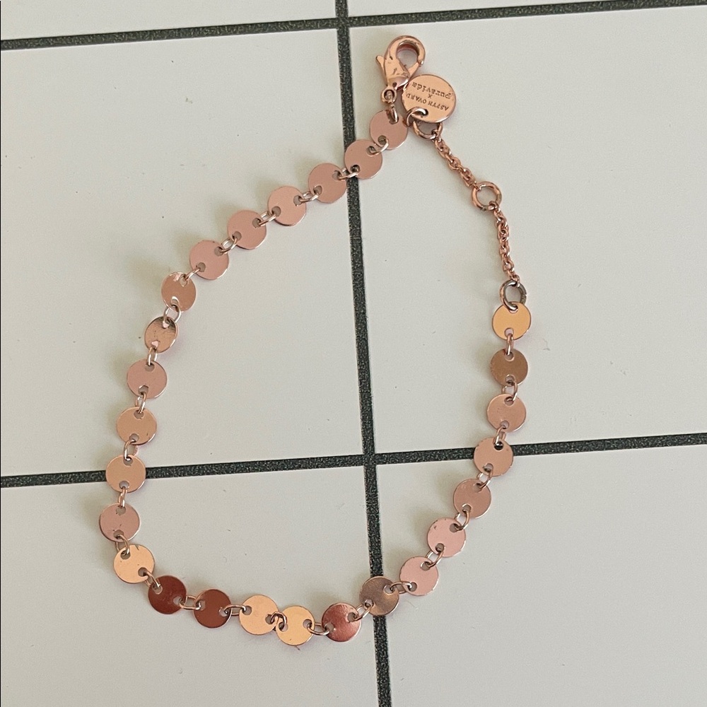 Rose Gold Disc Bracelet